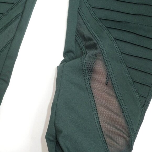 Aerie- Chill Play Move High Waisted Moto Ribbed Mesh Ankle Legging - Picture 6 of 10